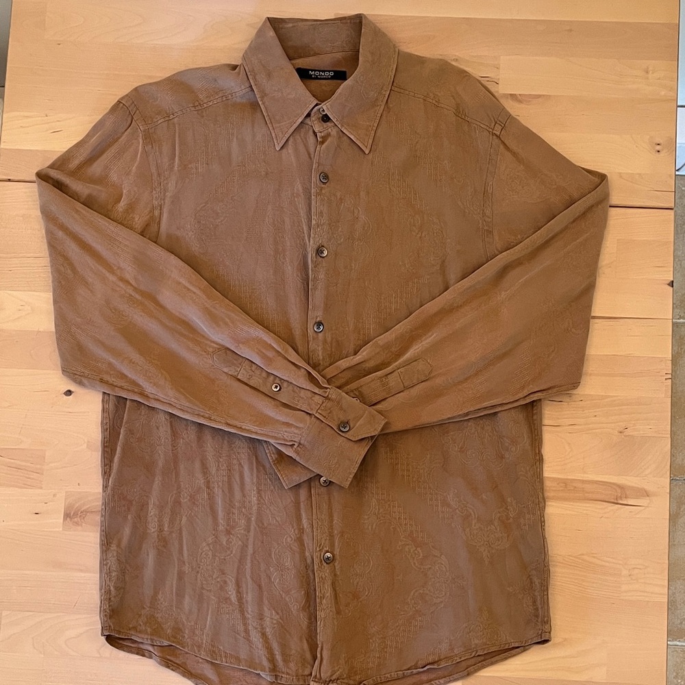 Stylish Brown Button-Down Shirt for Men